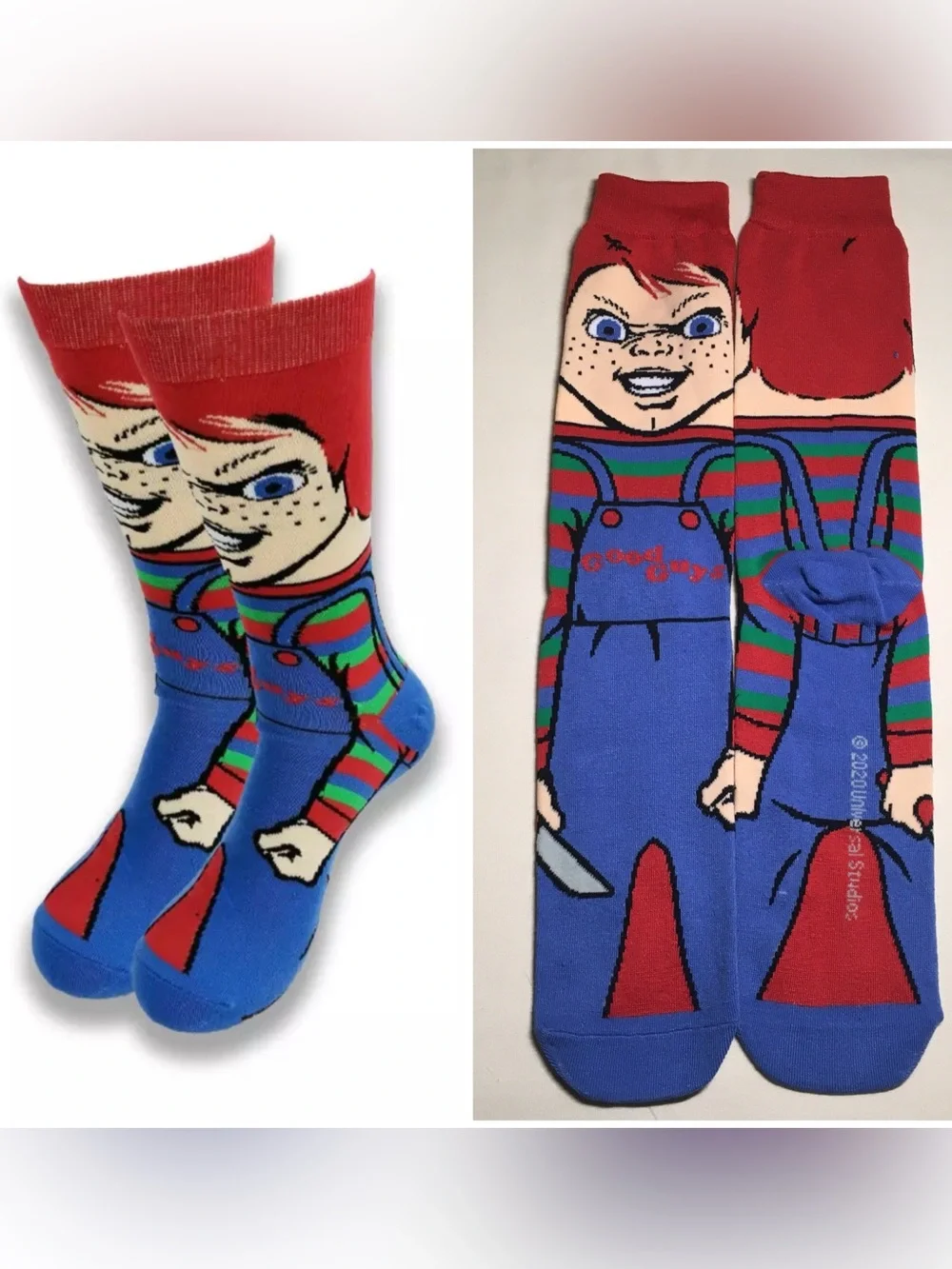 3 Pairs of Chucky 360 degree character socks